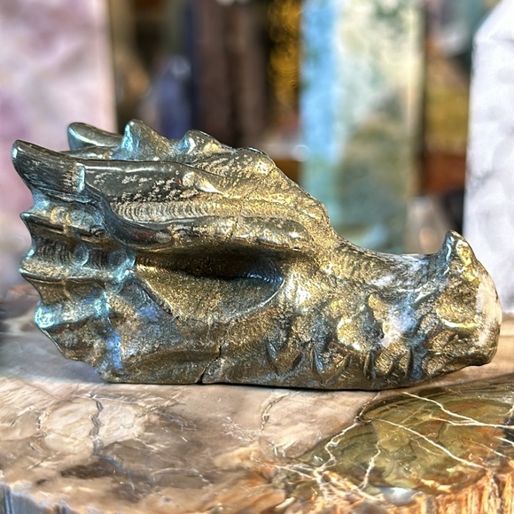 Pyrite Dragons Head Carving! - Picture 6 of 7